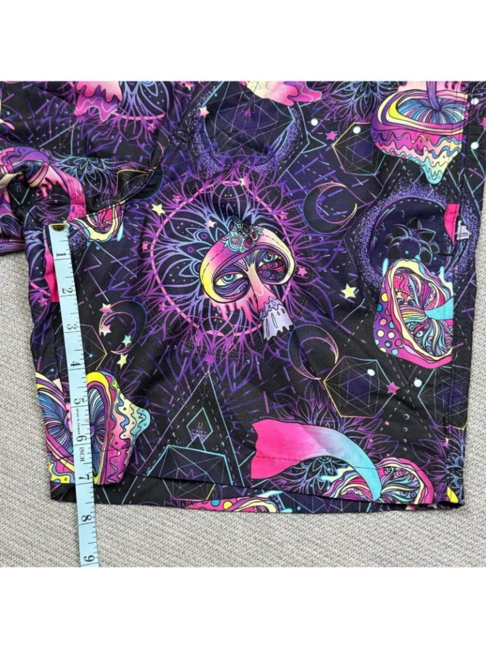 Kronic Prints Psychedelic Swim Trunks Mens S UV Protection Trippy Shorts NEW